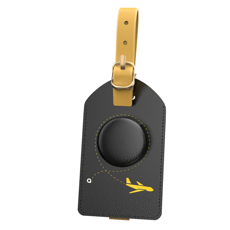 Etiquette bagage avec localisateur