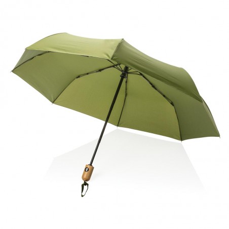 Parapluie 21" automatique rPET 190T et bambou Impact AWARE™ Kaki