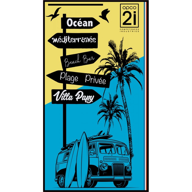 Serviette de plage Publicitaire fabrication française